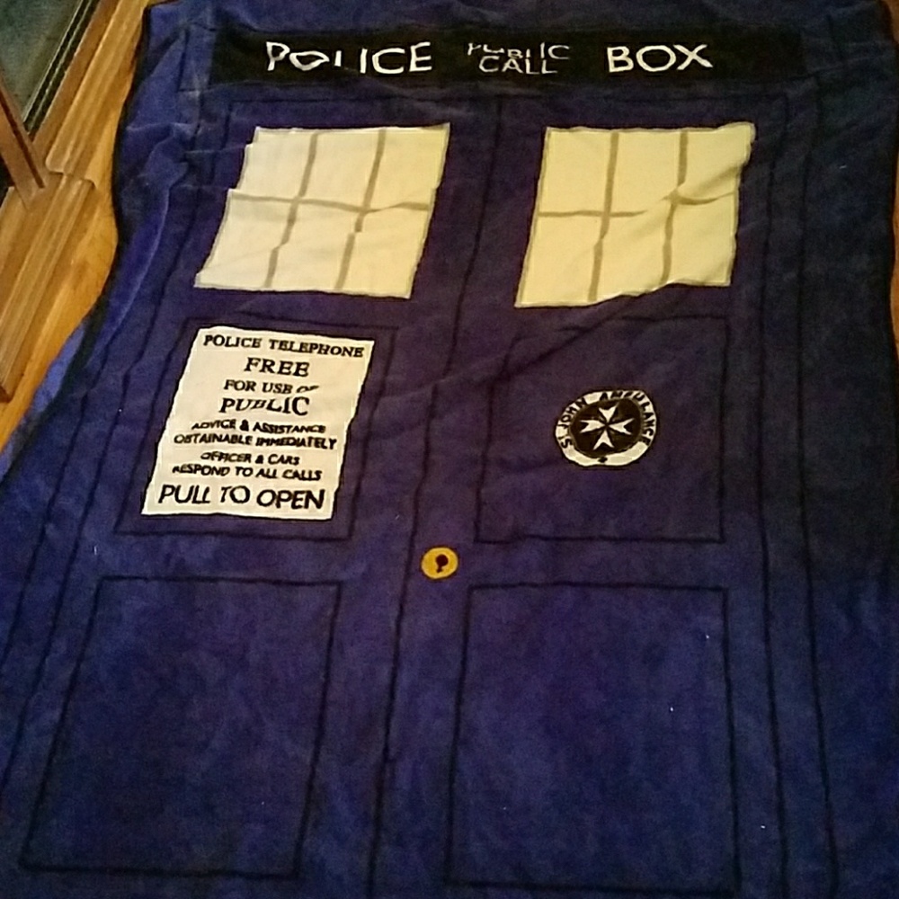 TARDIS fleece blanket